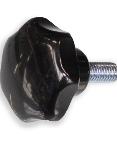 Star knob black M8x20 plast/galv